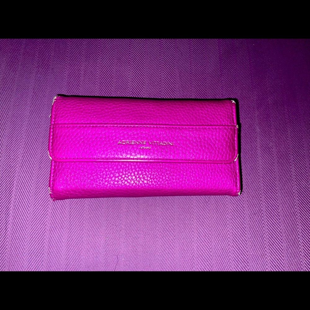 Adrienne Vittadini Compartmental Wallet in Fuschia Pink